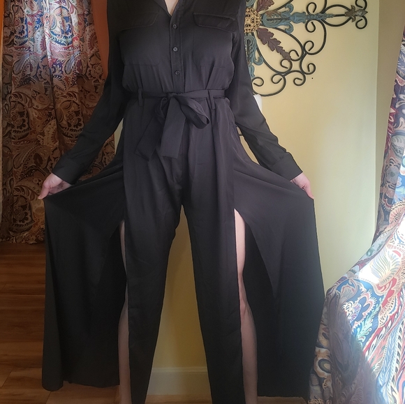 Helen Ainson Split Leg Jumpsuit, Sz L - Picture 13 of 16